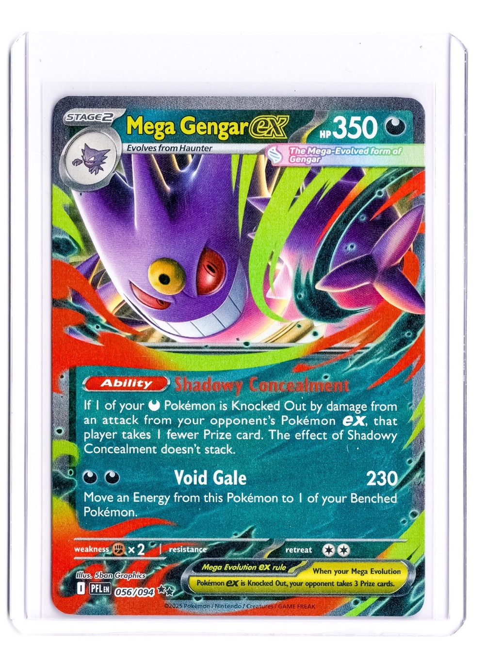 Mega Gengar 056/094 EX Phantasmal Flames NM Pokemon Trading Card